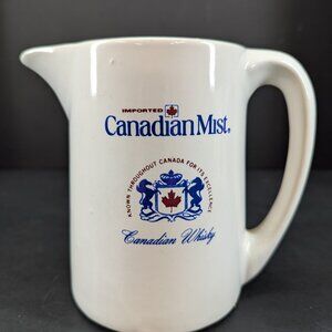 Canadian Mist Canadian Whisky White Advertising Pub Jug Water Jug